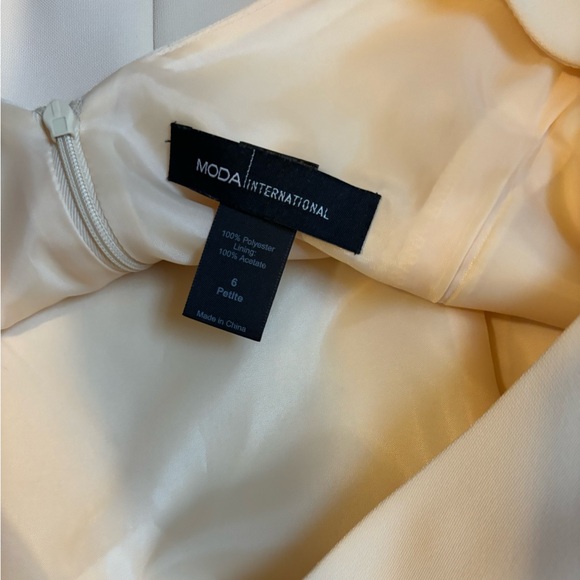 (JACKET AND DRESS) Moda International Yellow Jacket and Dress set Office - Picture 4 of 5